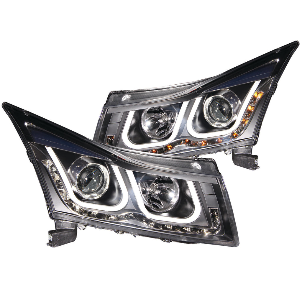 ANZO USA-121462 | Projector Headlight Set; Clear Lens; Black Housing;Pair w/U-Bar;