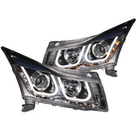 ANZO USA-121462 | Projector Headlight Set; Clear Lens; Black Housing;Pair w/U-Bar;