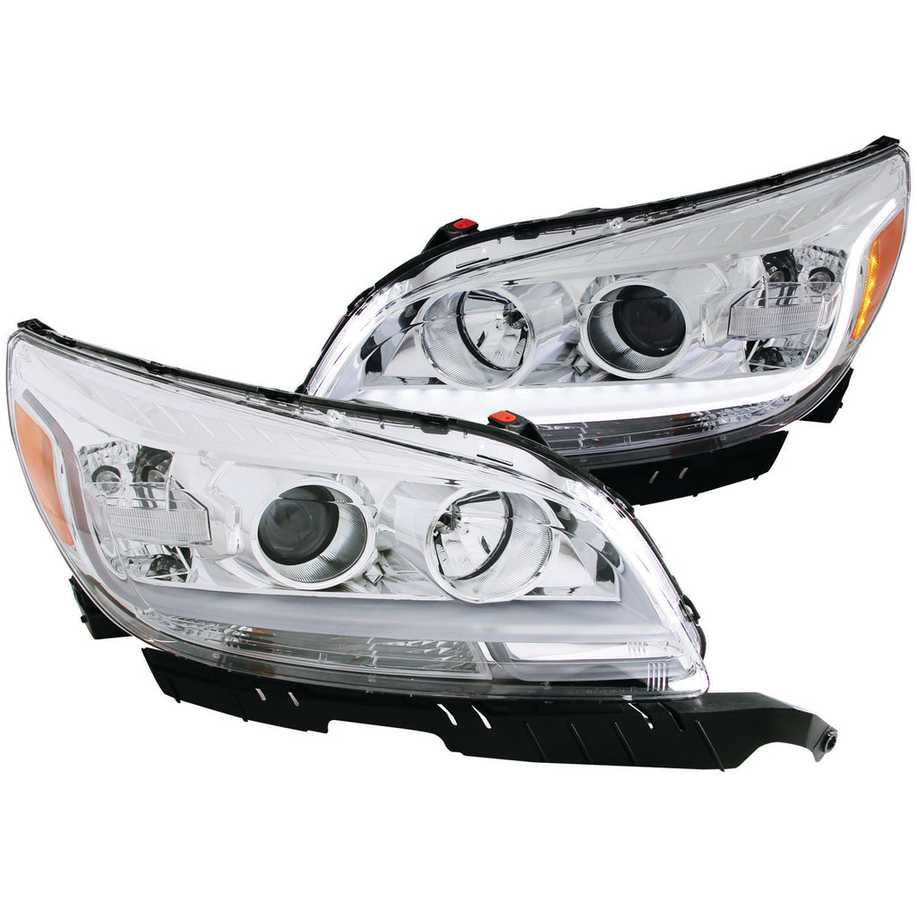 ANZO USA-121465 | Projector Headlight Set; Clear Lens; Chrome Housing;Pair Plank Style; For Use w/Non HID Models Only;