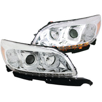 ANZO USA-121467 | Projector Headlight Set; Clear Lens; Chrome Housing;Pair w/U-Bar; For Use w/Non HID Models Only;