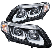 ANZO USA-121479 | Projector Headlight Set; Clear Lens; Black Housing;Pair w/U-Bar;
