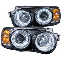 ANZO USA-121489 | Projector Headlight Set w/Halo; Clear Lens; Chrome Housing;Pair CCFL;
