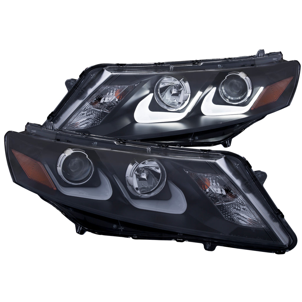 ANZO USA-121498 | Projector Headlight Set; Clear Lens; Black Housing;Pair w/U-Bar;