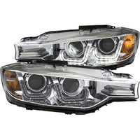 ANZO USA-121507 | Projector Headlight Set; Clear Lens; Chrome Housing;Pair w/U-Bar; HID Compatible;