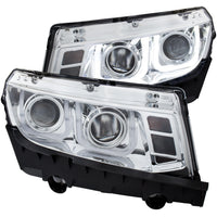 ANZO USA-121509 | Projector Headlight Set; Clear Lens; Chrome Housing;Pair w/U-Bar;