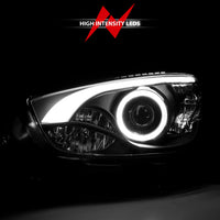 ANZO USA-121520 | Projector Headlight Set w/Halo; Clear Lens; Black Housing;Pair