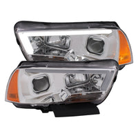ANZO USA-121525 | Projector Headlights w/ Plank Style Design Chrome w/ Amber