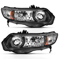 ANZO USA-121546 | Crystal Headlights; Black Housing; Clear Lens; Pair  (OE Replacement)