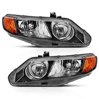 ANZO USA-121547 | Crystal Headlights; Black Housing; Clear Lens; Pair  (OE Replacement)