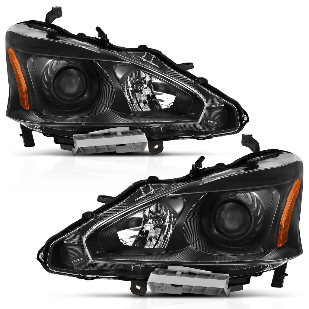 ANZO USA-121549 | Projector Headlights; Black Housing; Clear Lens; Pair