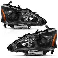 ANZO USA-121549 | Projector Headlights; Black Housing; Clear Lens; Pair