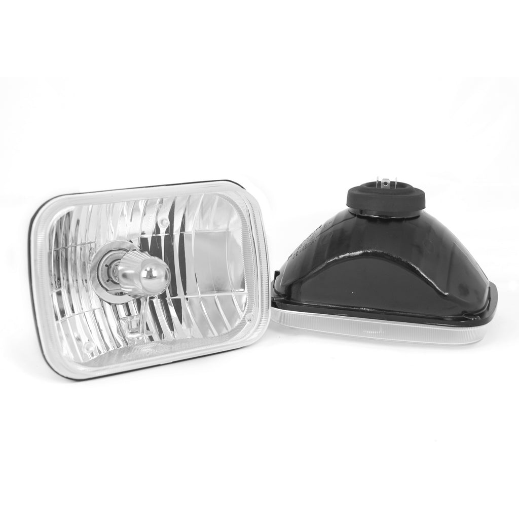 Rugged Ridge OMI-12402.82 | Crystal H2 Headlights, Rectangular; 87-95 Jeep Wrangler YJ