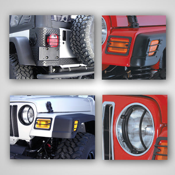 Rugged Ridge 12495.02 | Euro Guard Light Kit; 97-06 Jeep Wrangler TJ