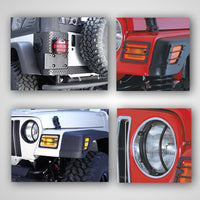 Rugged Ridge 12495.02 | Euro Guard Light Kit; 97-06 Jeep Wrangler TJ