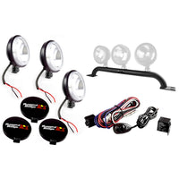 5 Inch Round Front Bumper Light Bar Kit; 97-06 Jeep Wrangler TJ