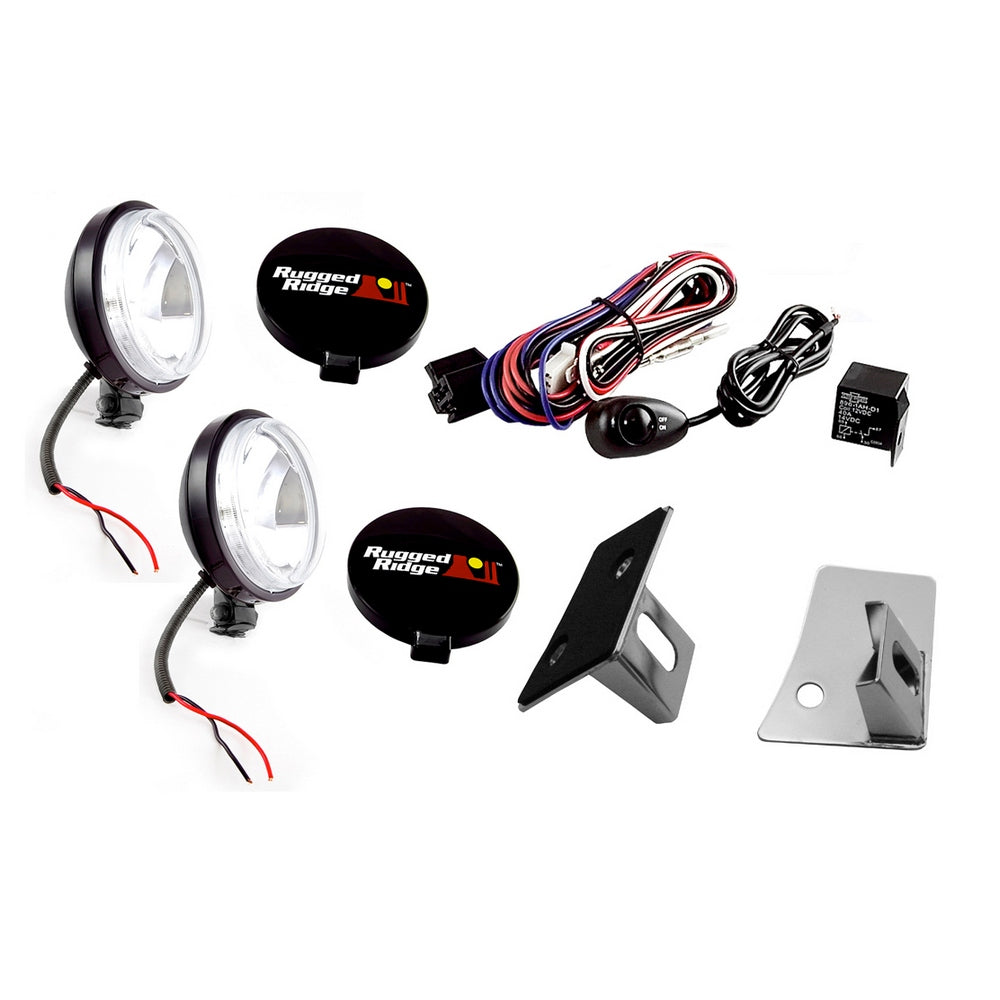 Rugged Ridge 12496.07 | Windshield Light Mount Kit; 07-16 Jeep Wrangler JK