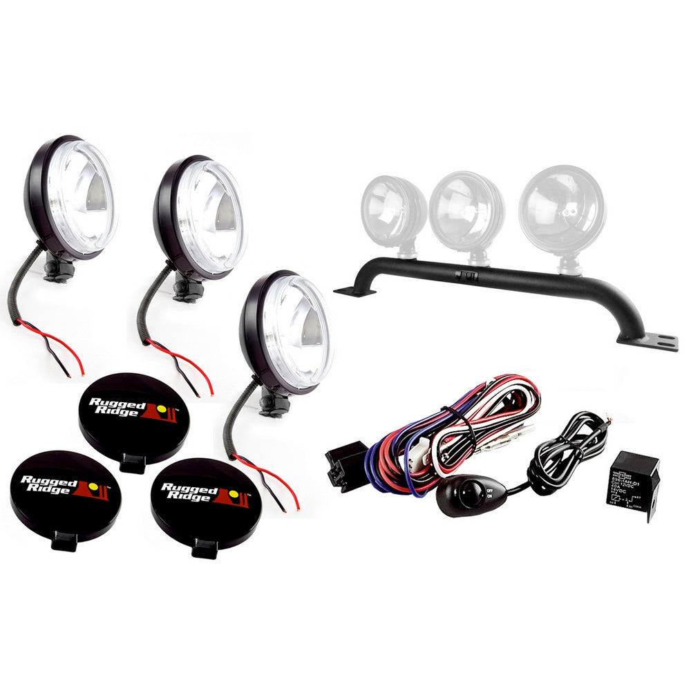 Front Bumper Light Bar Kit; 07-16 Jeep Wrangler JK