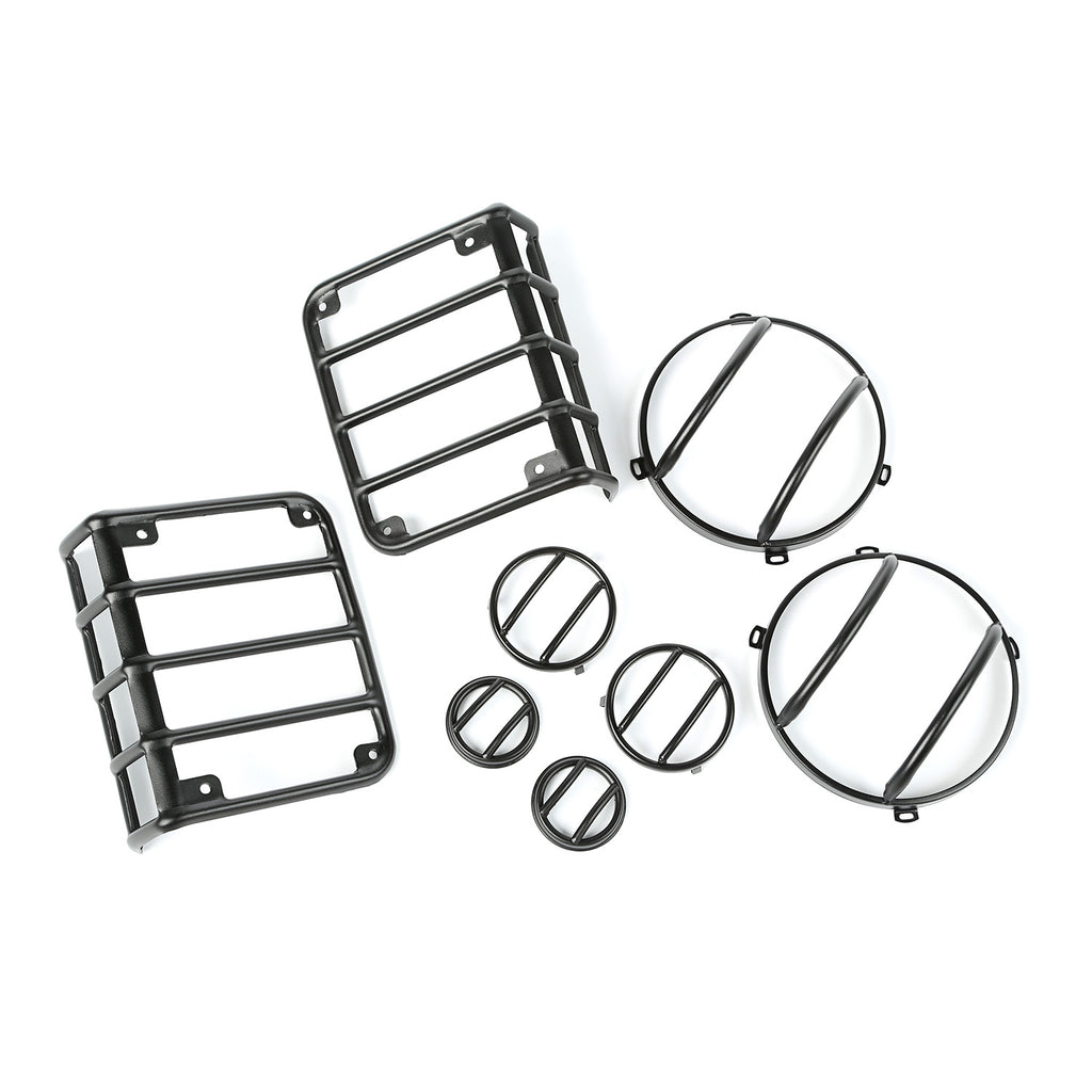 Rugged Ridge 12496.32 | 8 Piece Euro Guard Kit, Textured Black; 07-16 Jeep Wrangler JK