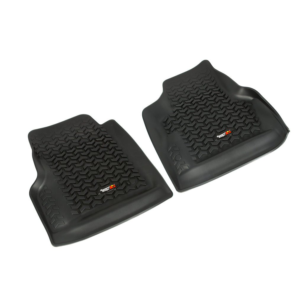 Floor Liners Front Pair Black; 97-06 Jeep Wrangler TJ