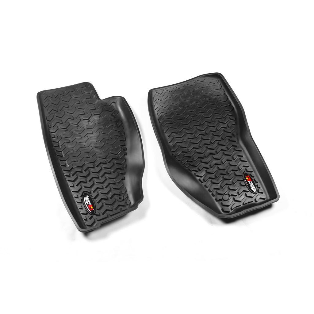 Floor Liners Front Black; 08-12 Jeep Liberty KK