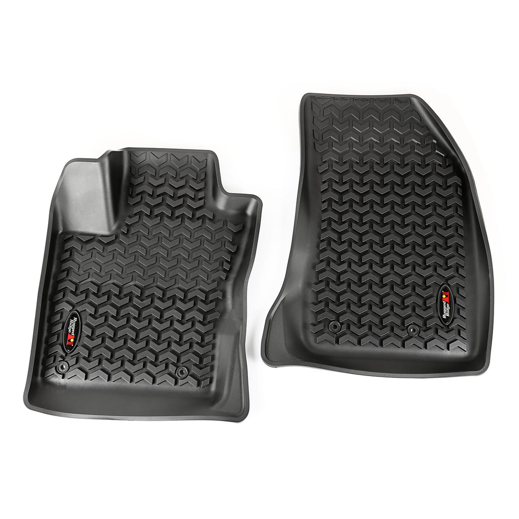 Floor Liners Front Black; 15-16 Jeep Renegade