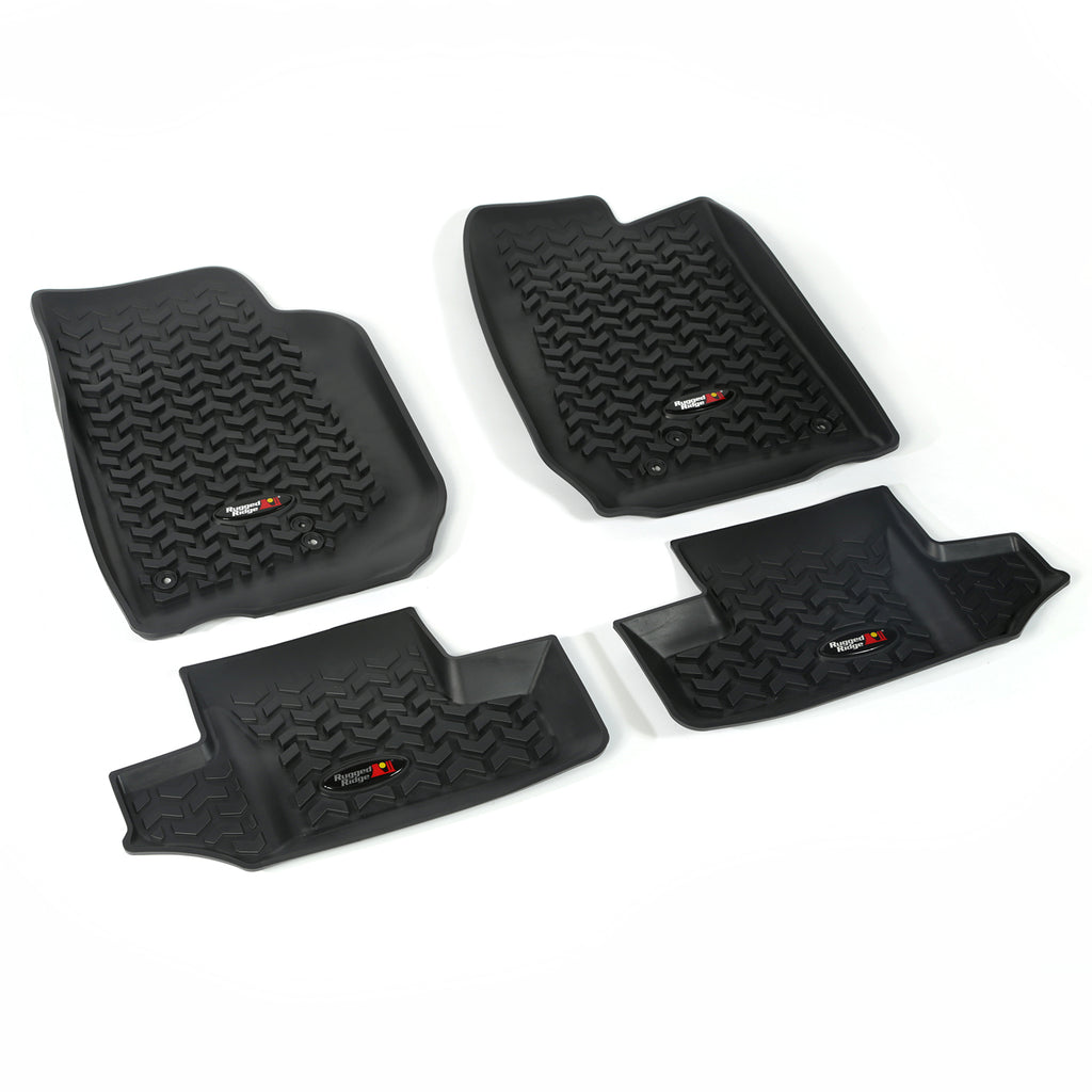 Floor Liners Kit Black 2-Door; 07-16 Jeep Wrangler JK