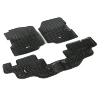 Floor Liners Kit Black; 76-95 Jeep CJ/Wrangler YJ