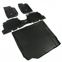 Rugged Ridge 12988.01 | Floor Liners, Kit, Black, 4-Door; 07-10 Jeep Wrangler JK