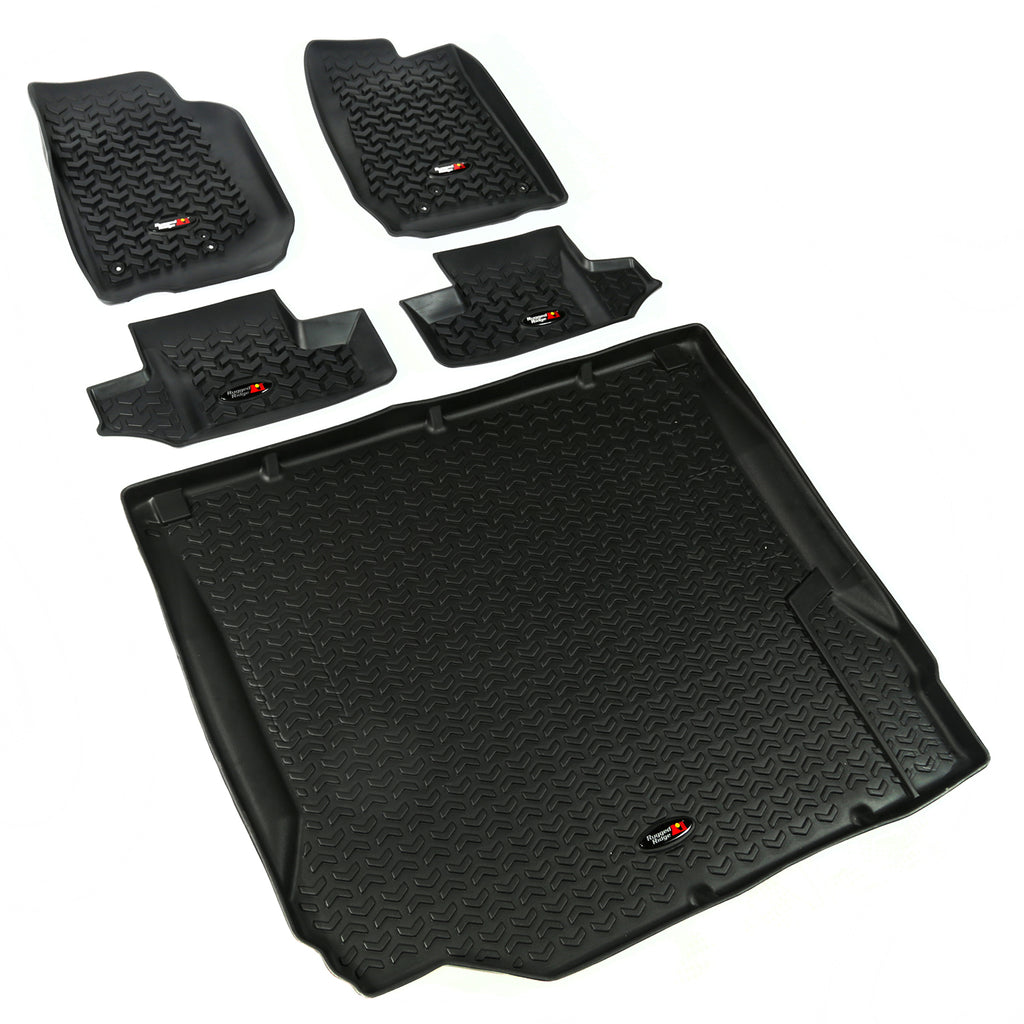 Floor Liners Kit Black 2-Door; 07-10 Jeep Wrangler JK