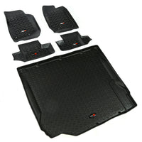 Floor Liners Kit Black 2-Door; 07-10 Jeep Wrangler JK