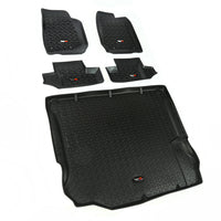 Rugged Ridge 12988.03 | Floor Liners, Kit, Black, 2-Door; 11-16 Jeep Wrangler JK