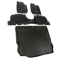 Rugged Ridge 12988.04 | Floor Liners, Kit, Black, 4-Door; 11-16 Jeep Wrangler JK