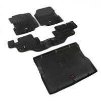 Rugged Ridge 12988.09 | Floor Liners, Kit, Black; 76-95 Jeep CJ/Wrangler YJ
