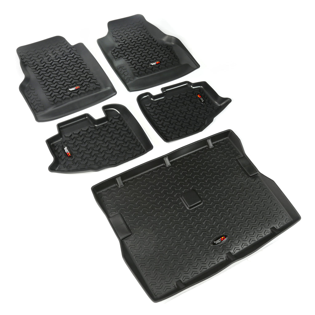 Rugged Ridge 12988.10 | Floor Liners, Kit, Black; 97-06 Jeep Wrangler TJ