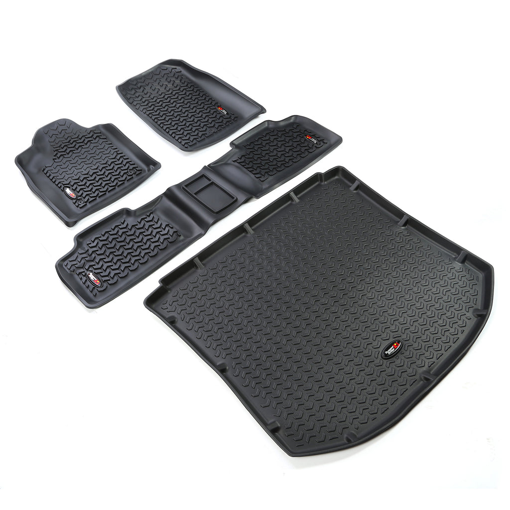 Floor Liners Kit Black; 11-16 Jeep Grand Cherokee WK