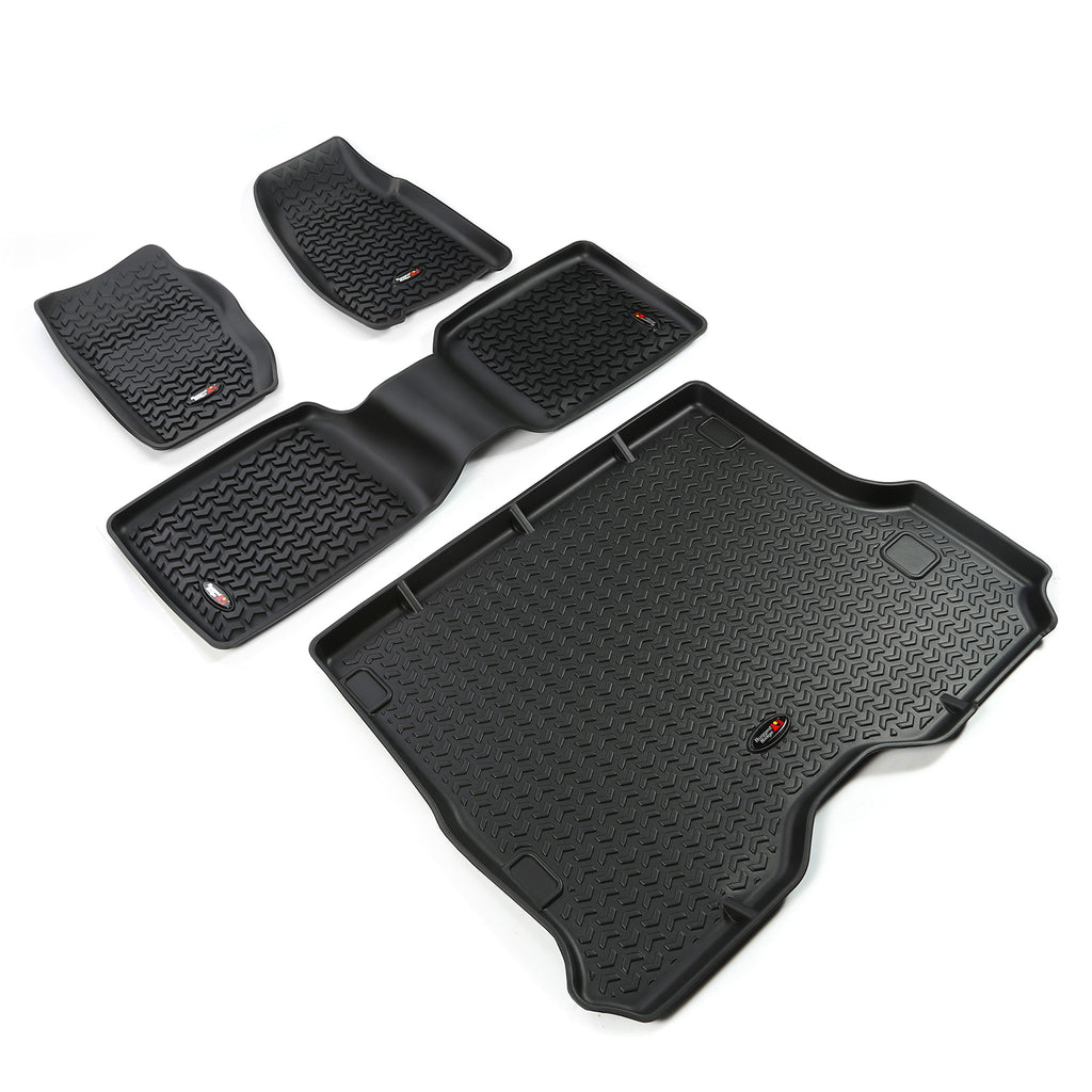 Rugged Ridge 12988.30 | Floor Liners, Kit, Black; 84-01 Jeep Cherokee XJ