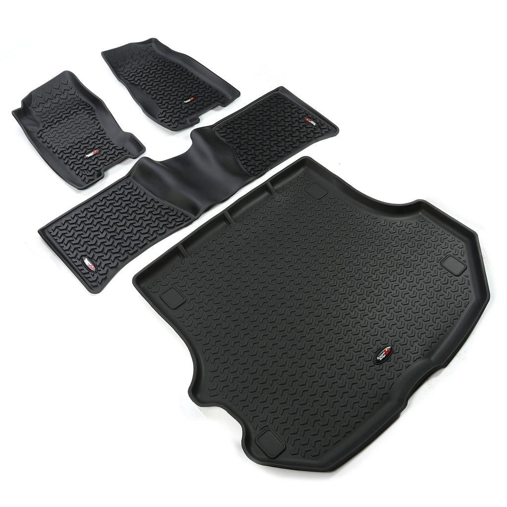 Rugged Ridge 12988.32 | Floor Liners, Kit, Black; 99-04 Jeep Grand Cherokee WJ