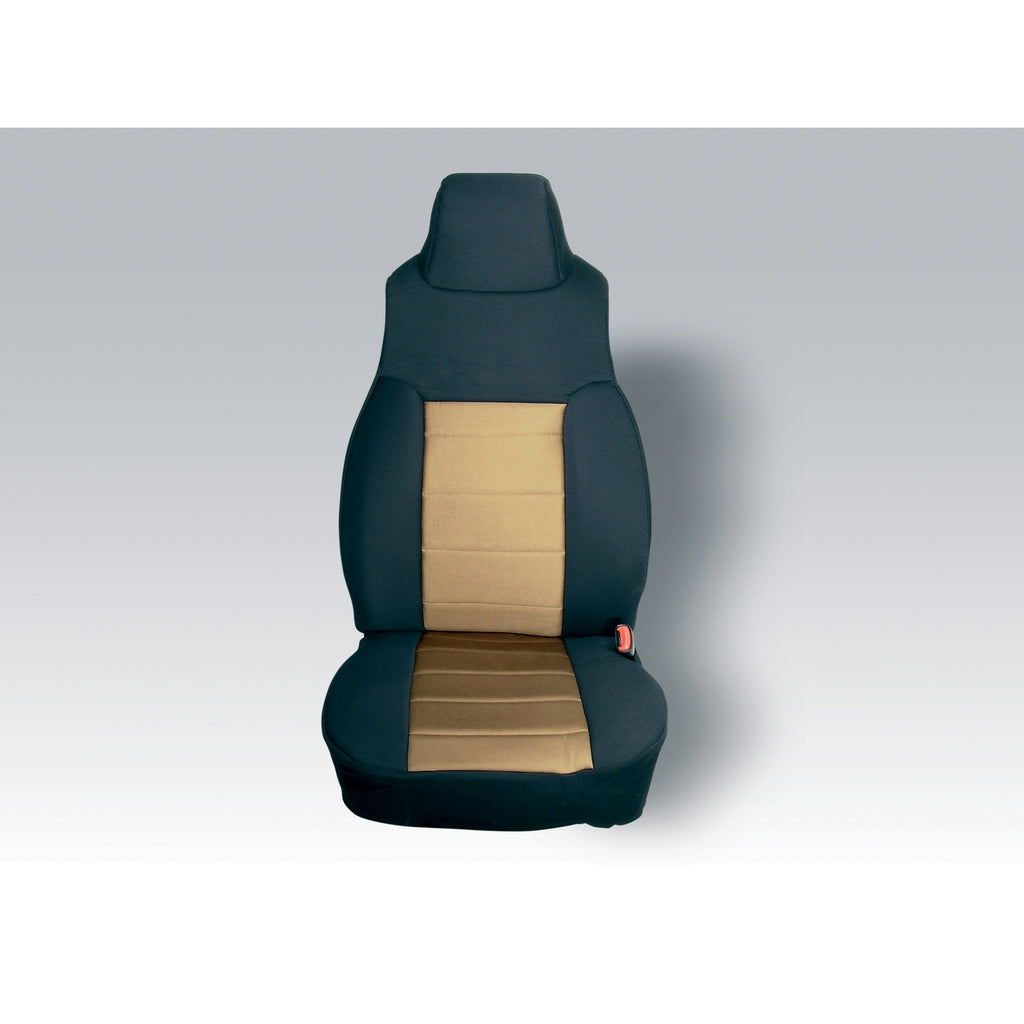 Rugged Ridge 13213.04 | Neoprene Front Seat Covers, Tan; 03-06 Jeep Wrangler TJ