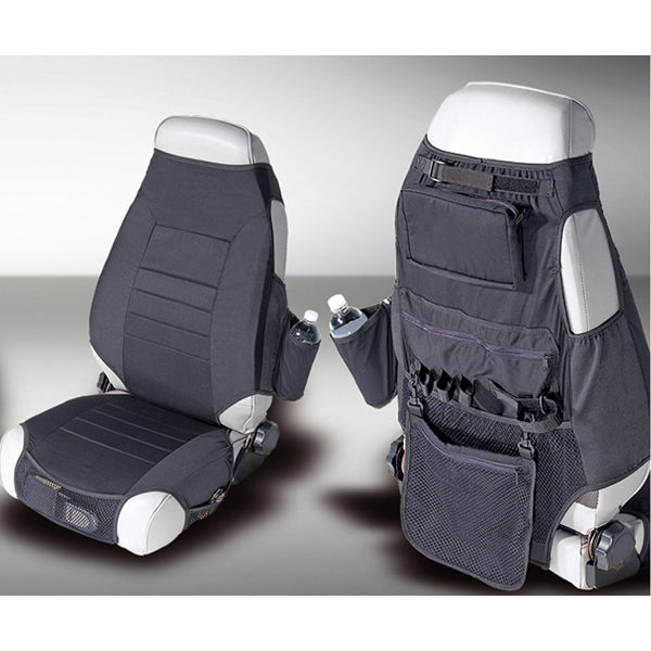Rugged Ridge 13235.01 | Fabric Seat Protectors, Black; 76-06 Jeep CJ/Wrangler YJ/TJ
