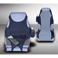 Rugged Ridge 13235.19 | Fabric Seat Protectors, Black/Gray; 76-06 Jeep CJ/Wrangler YJ/TJ
