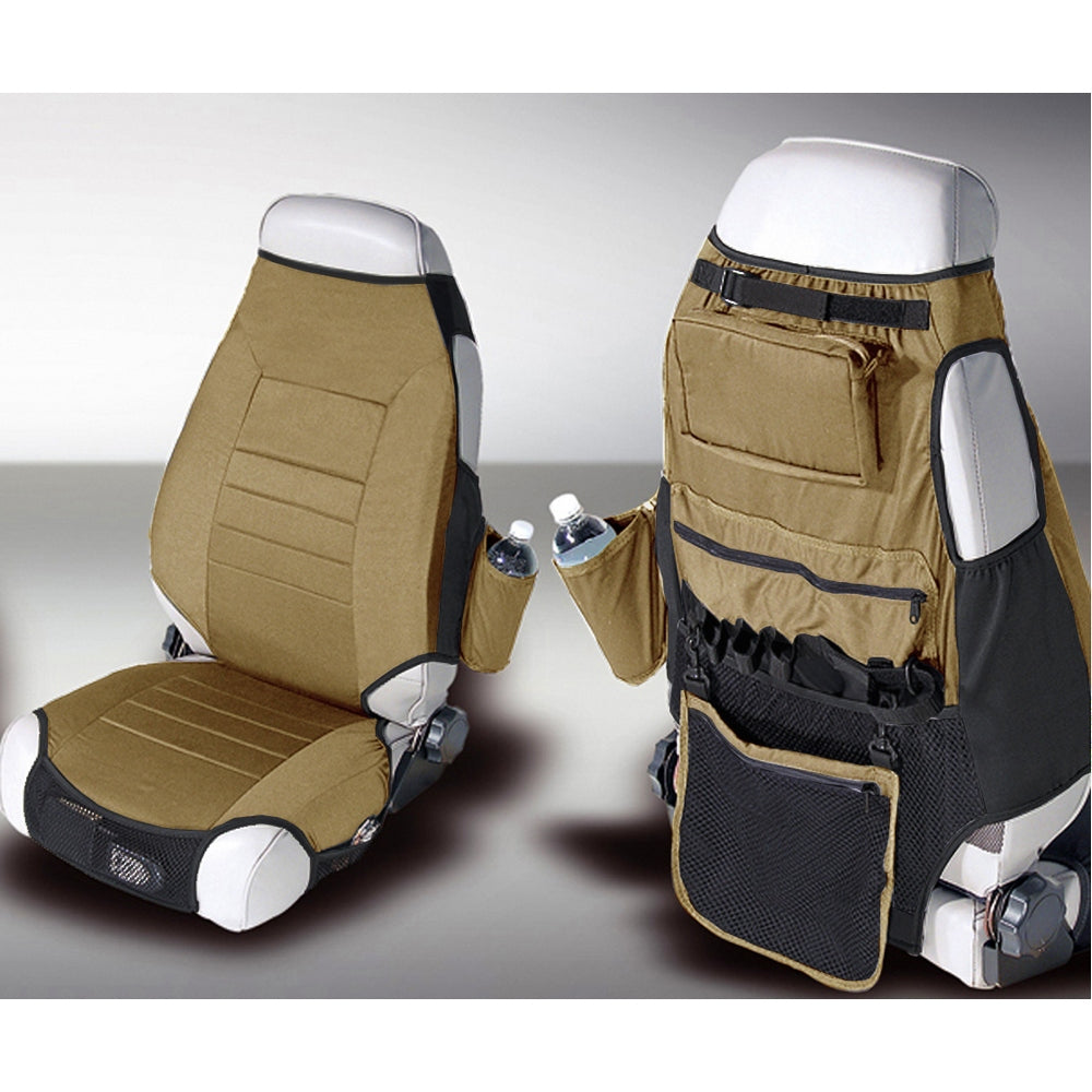 Rugged Ridge 13235.37 | Fabric Seat Protector Vests, Spice; 76-06 Jeep CJ/Wrangler YJ/TJ