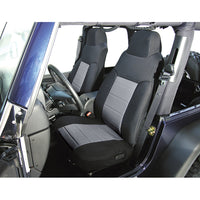 Rugged Ridge 13242.09 | Fabric Front Seat Covers, Gray; 76-90 Jeep CJ/Wrangler YJ