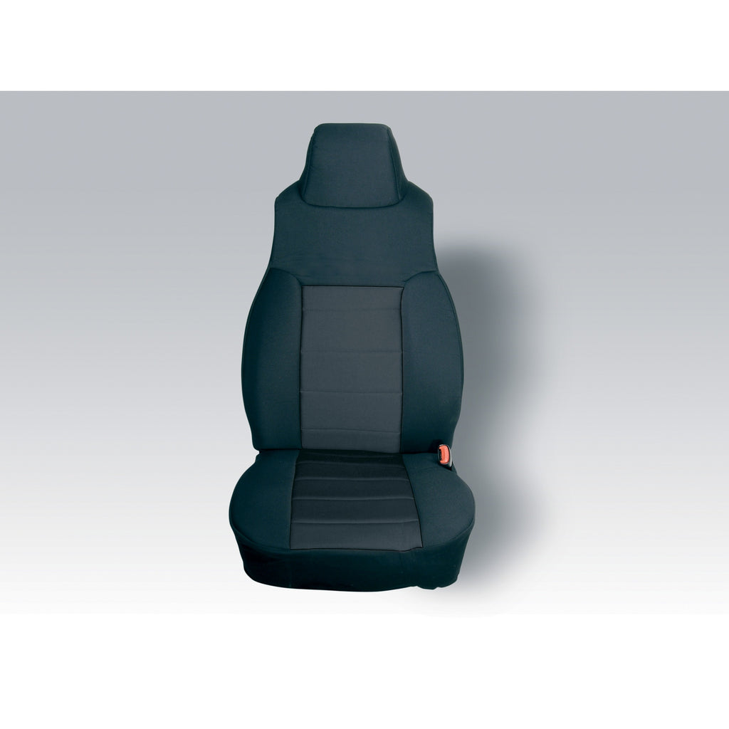 Fabric Front Seat Covers Black; 03-06 Jeep Wrangler TJ