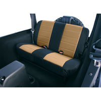 Neoprene Rear Seat Covers Tan; 80-95 Jeep CJ/Wrangler YJ