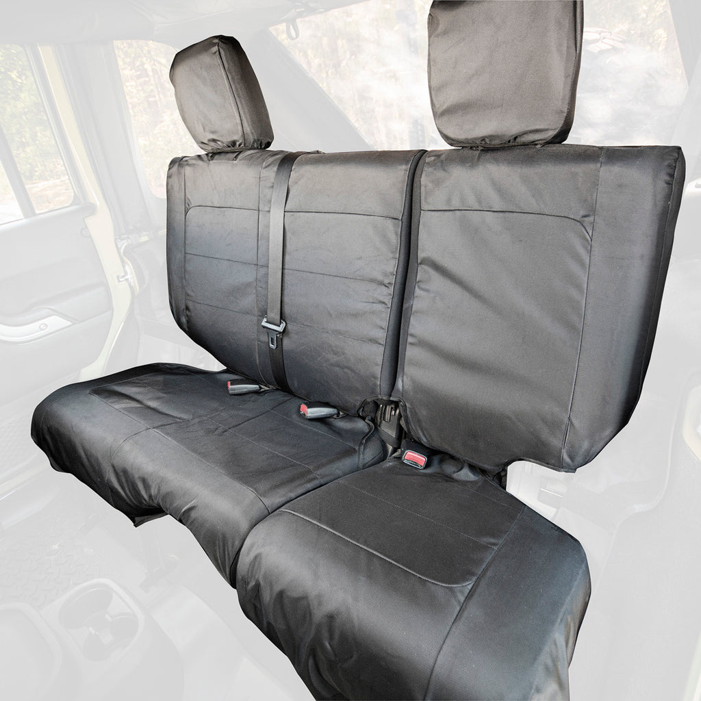Rugged Ridge 13266.08 | Ballistic Seat Cover, Rear, Black, 4 Door; 11-16 Jeep Wrangler JKU