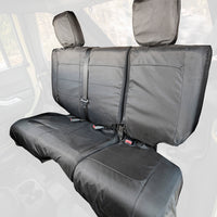 Rugged Ridge 13266.08 | Ballistic Seat Cover, Rear, Black, 4 Door; 11-16 Jeep Wrangler JKU