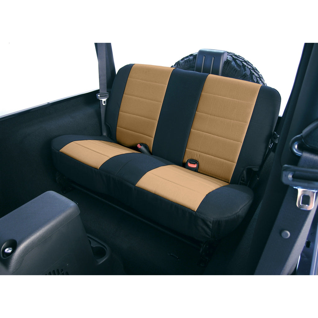 Rugged Ridge 13281.04 | Fabric Rear Seat Covers, Tan; 97-02 Jeep Wrangler TJ