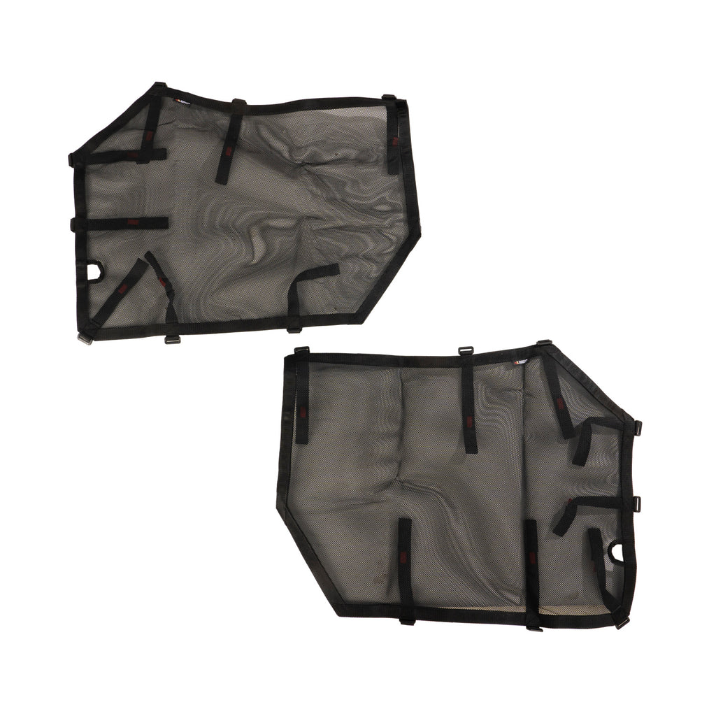 Rugged Ridge 13579.56 | Fortis Tube Door Covers, Front Set, Black; 07-18 Jeep Wrangler JK
