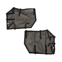 Rugged Ridge 13579.56 | Fortis Tube Door Covers, Front Set, Black; 07-18 Jeep Wrangler JK