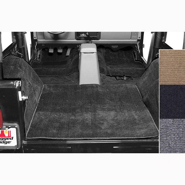 Rugged Ridge 13690.01 | Deluxe Carpet Kit, Black; 76-95 Jeep CJ/Wrangler YJ